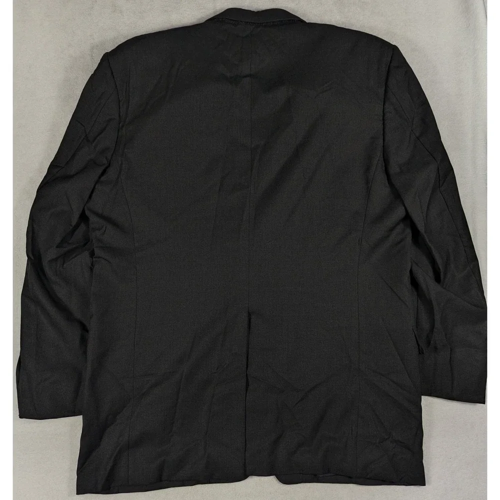 Hickey Freeman Loro Piana Tasmanian Wool Blazer Mens 44L Charcoal Canterbury